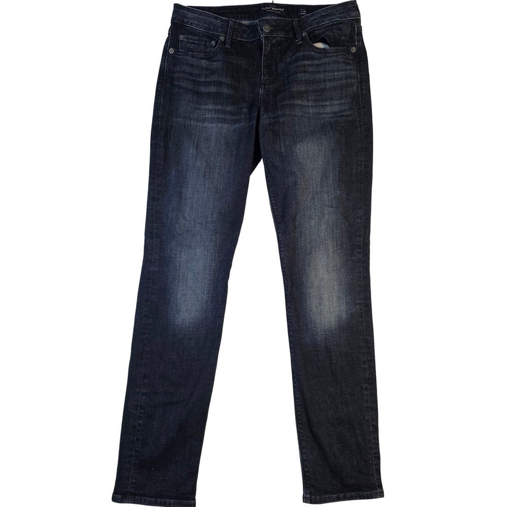 Lucky Brand Womens Size 8 29 Regular Dark Wash Straight Leg Jeans Indigo Denim
